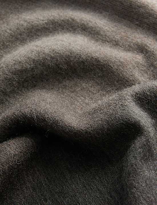 Pure Merino Wool Checked Scarf