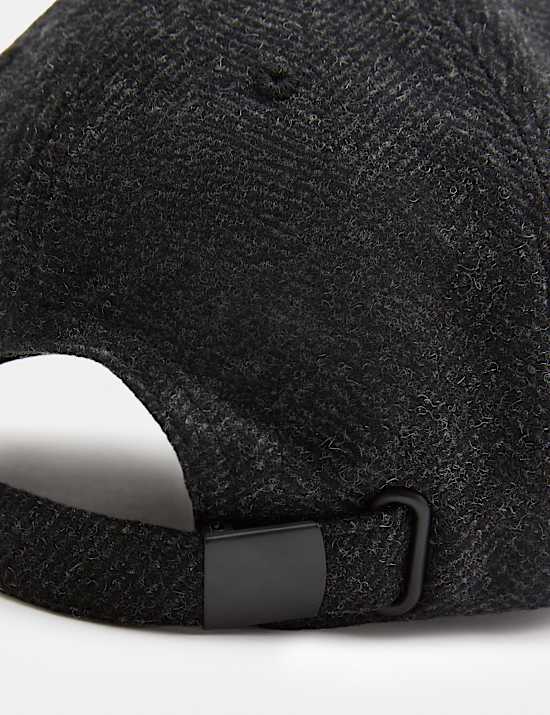 Wool Rich Herringbone Baseball Cap