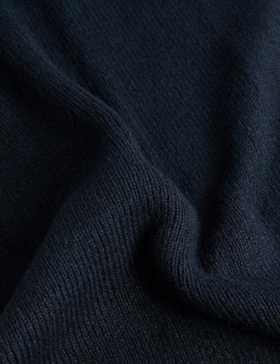 Oversized Ribbed Knitted Scarf