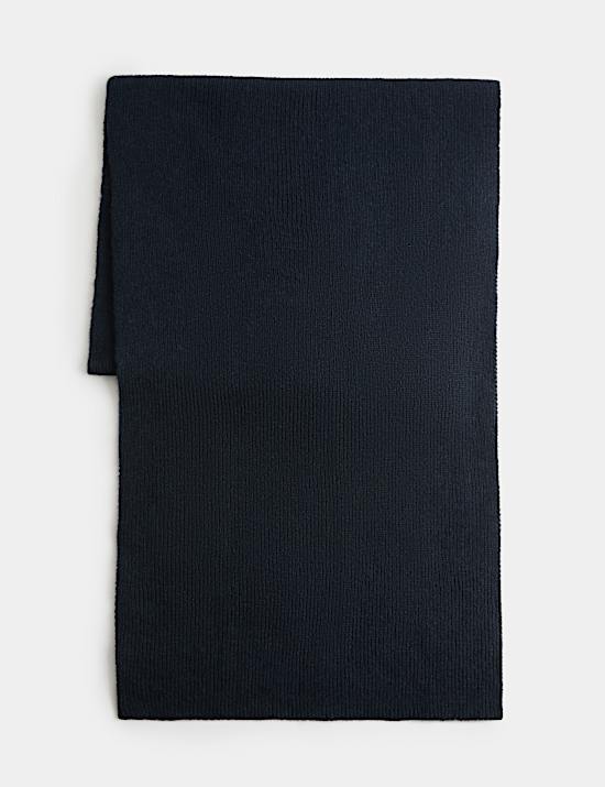 Oversized Ribbed Knitted Scarf