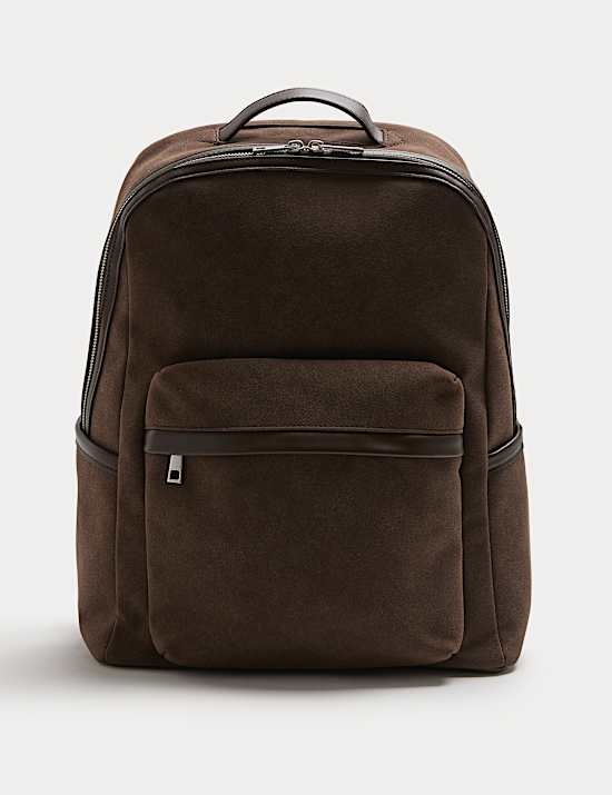 Faux Suede Backpack