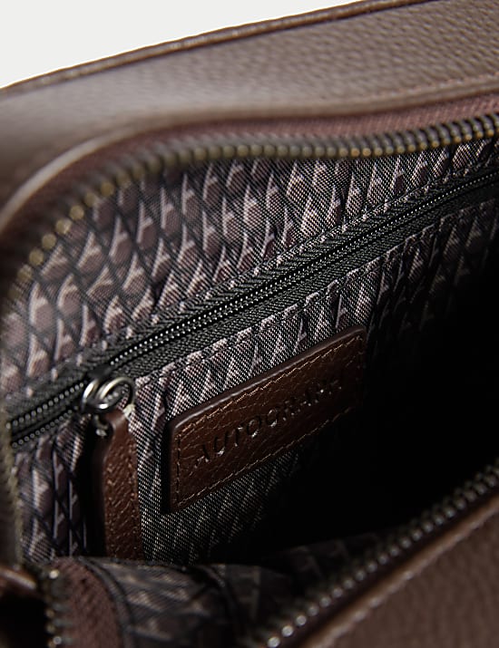 Τσάντα χιαστί από σαγρέ δέρμα