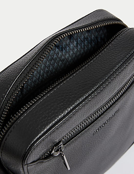 Τσάντα χιαστί από σαγρέ δέρμα