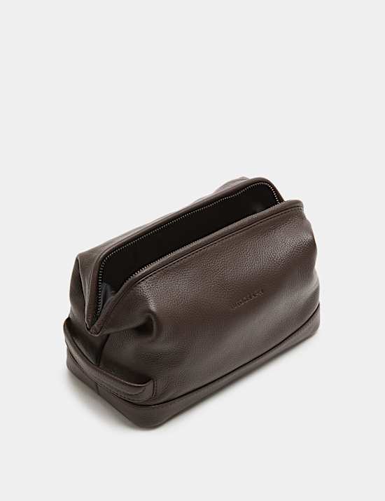 Leather Pebble Grain Washbag