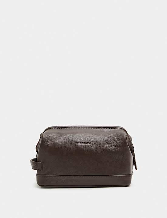 Leather Pebble Grain Washbag