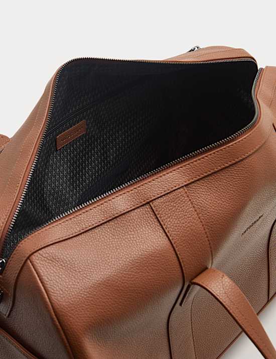 Leather Pebble Grain Weekend Bag