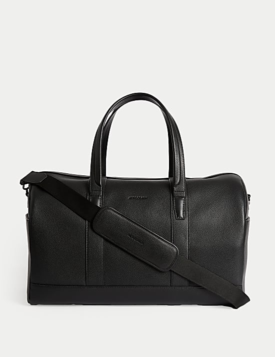 Leather Pebble Grain Weekend Bag