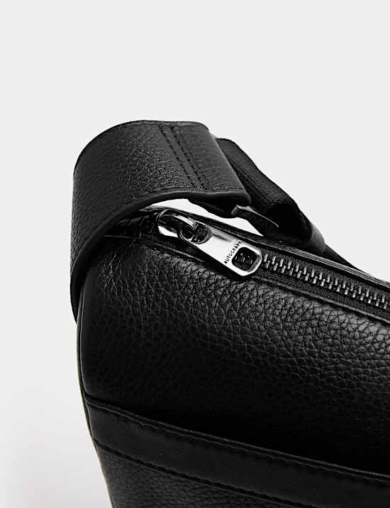 Bandolera de cuero granulado