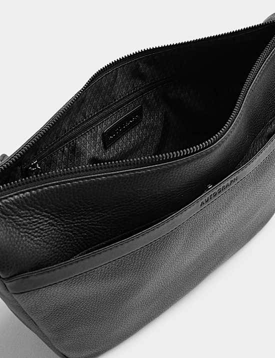 Bandolera de cuero granulado