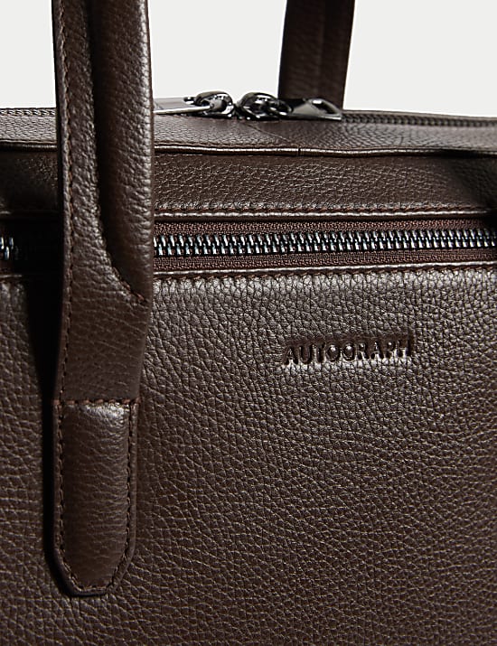 Leather Pebble Grain Laptop Bag