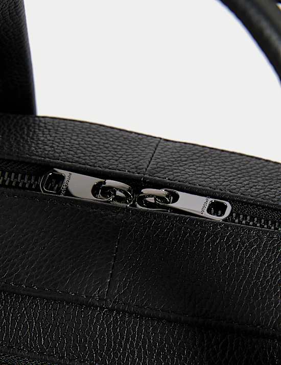 Leather Pebble Grain Laptop Bag