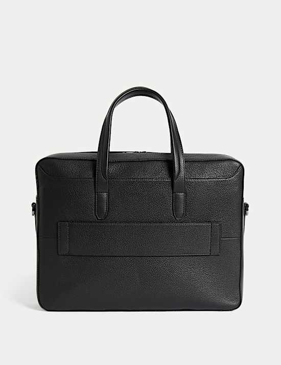 Leather Pebble Grain Laptop Bag