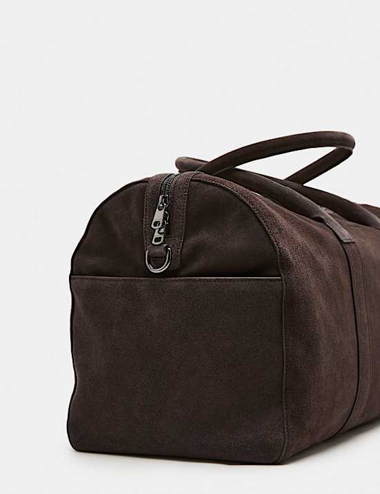 Premium Suede Buckle Weekend Bag