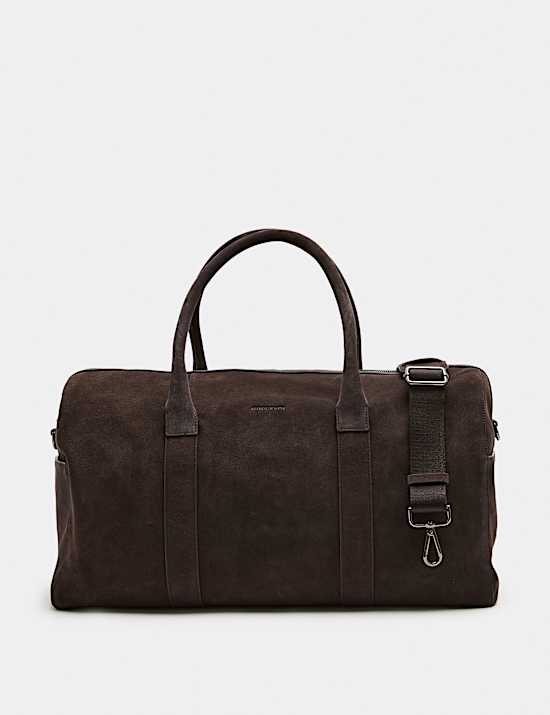 Premium Suede Buckle Weekend Bag
