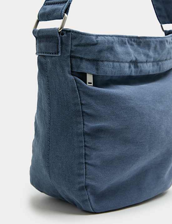 Casual Twill Messenger Bag