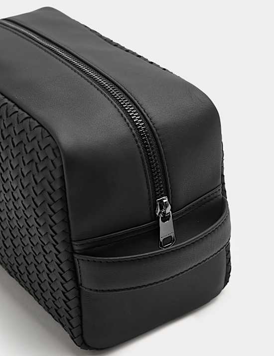 Braided Leather Washbag