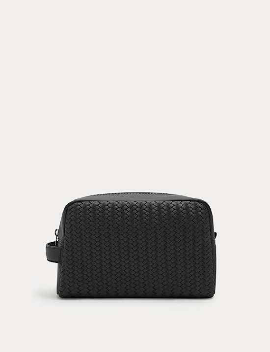 Braided Leather Washbag