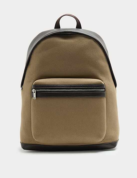 Textured Twill Mix Backpack