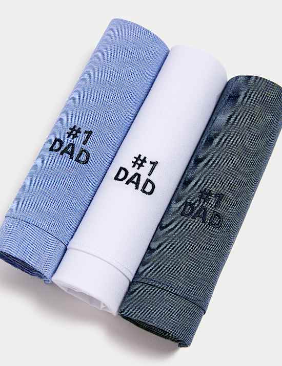 3pk Antibacterial Pure Cotton Handkerchiefs