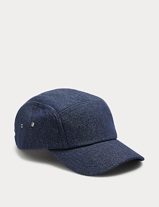 Pure Cotton Denim 5 Panel Baseball Cap