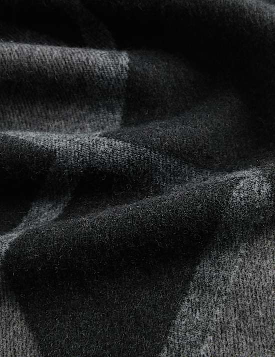 Pure Ultra Fine Merino Wool Geometric Scarf