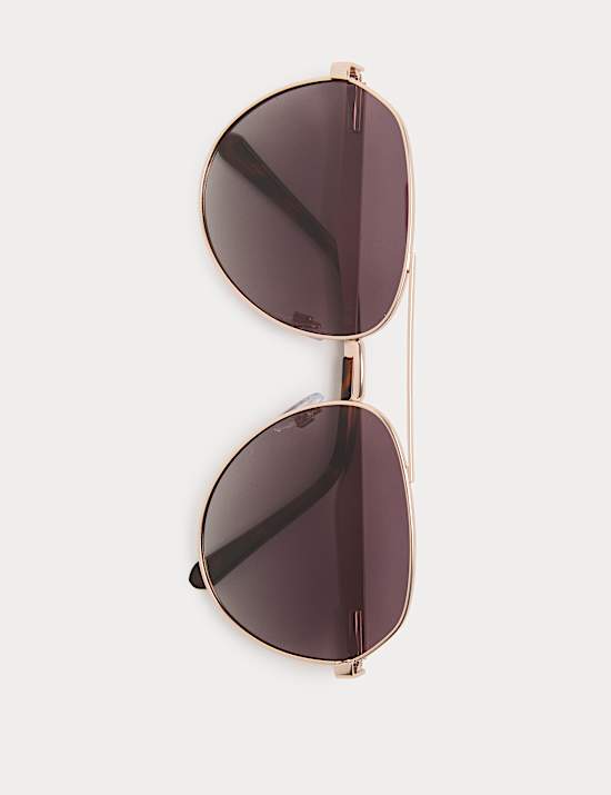 Metal Aviator Polarised Sunglasses