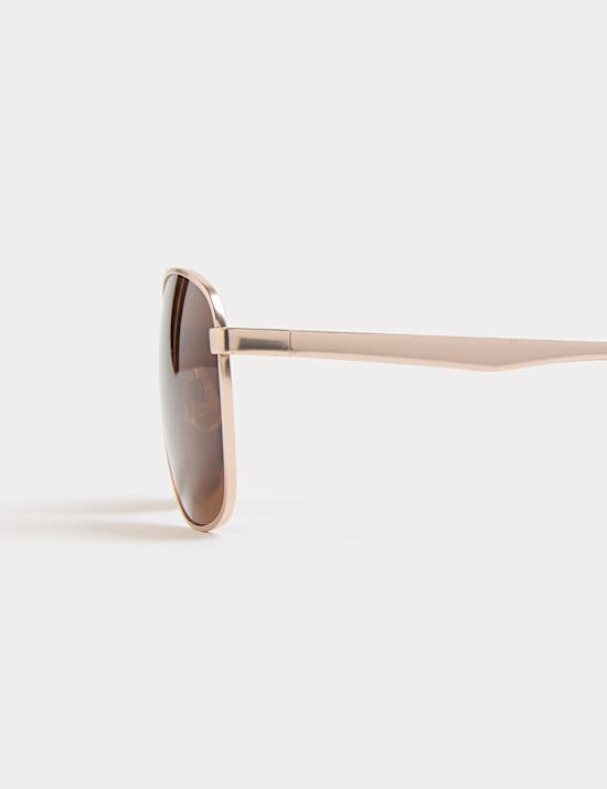 Metal Navigator Polarised Sunglasses