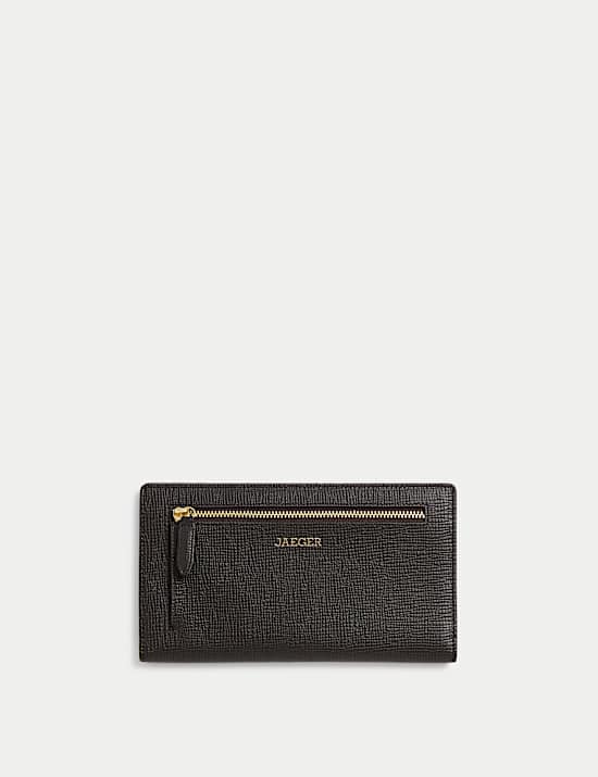 Portefeuille à deux volets en cuir