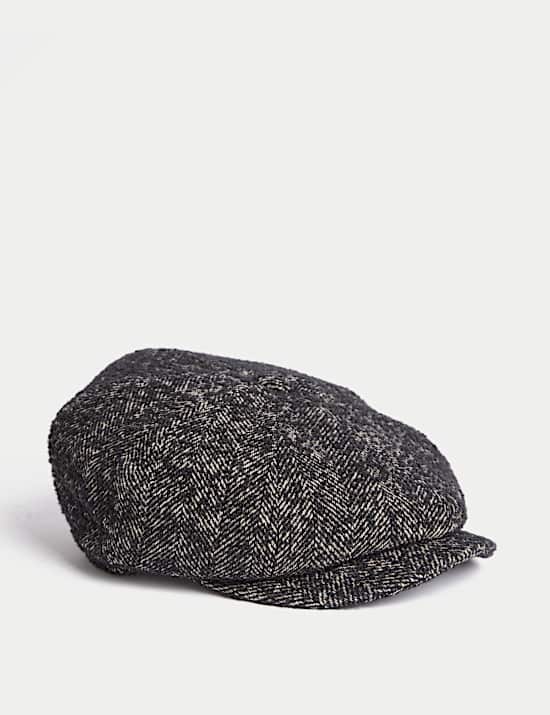 Gorra estilo baker boy de lana