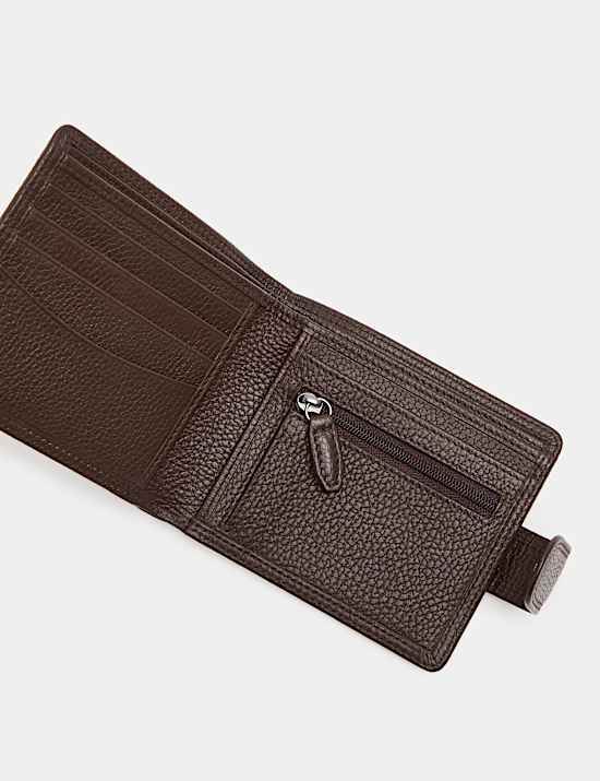 Leather Pebble Grain Bifold Wallet