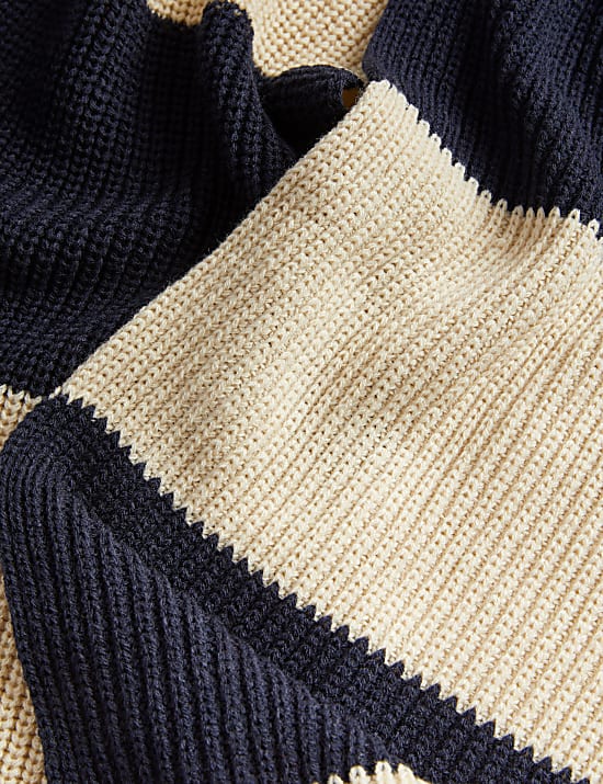 Colour Block Knitted Scarf