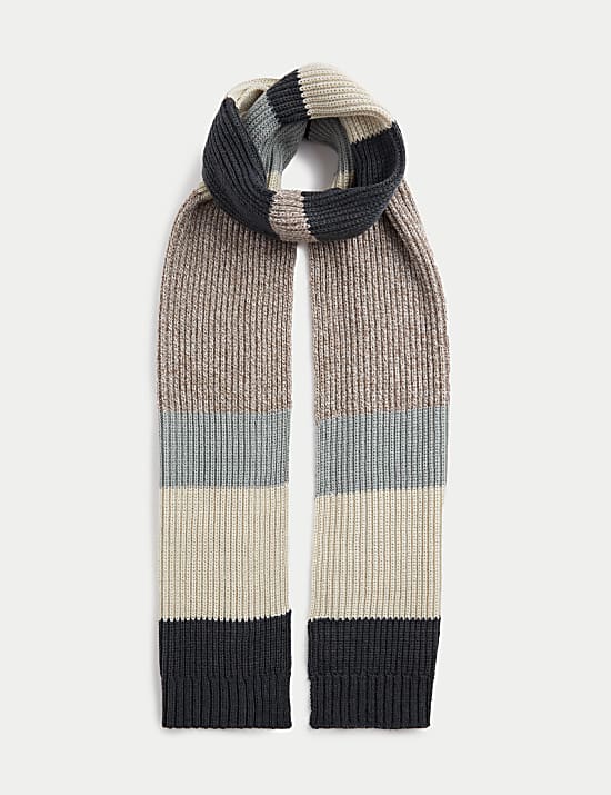 Striped Knitted Scarf