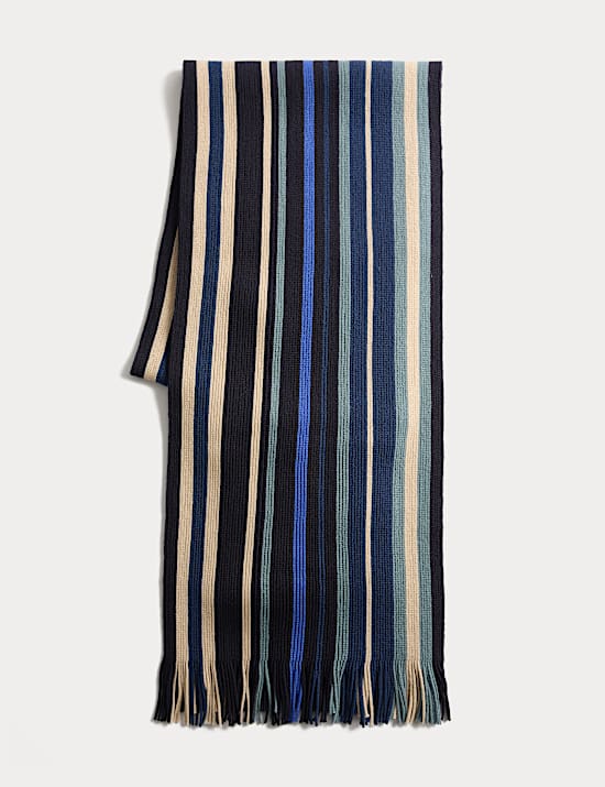 Striped Knitted Scarf