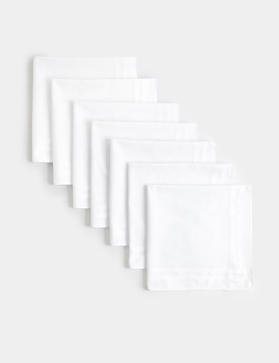 7pk Antibacterial Pure Cotton Handkerchiefs