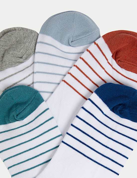 5er-Pack Gestreifte Turnschuheinlagen Trainer Liners™ mit Cool & Fresh™ Technologie