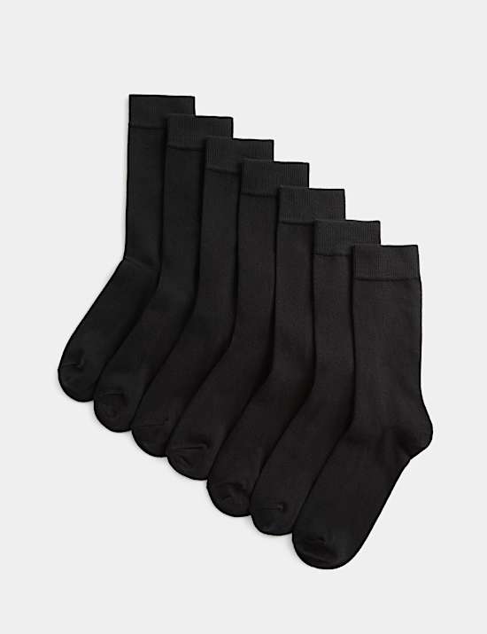 7 Pack Cotton Rich Socks