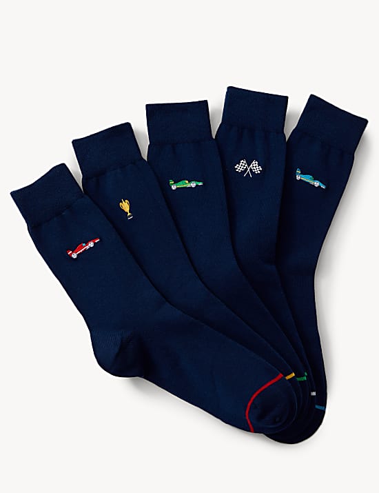 5pk Cool & Fresh&trade; Grand Prix Socks