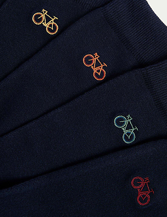 5pk Cool & Fresh&trade; Bicycle Cotton Rich Socks