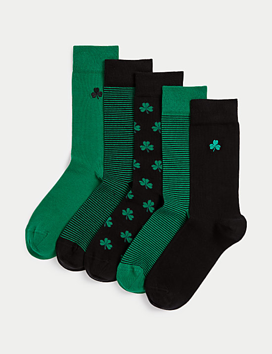 5pk Cool & Fresh™ St Patricks Cotton Rich Socks