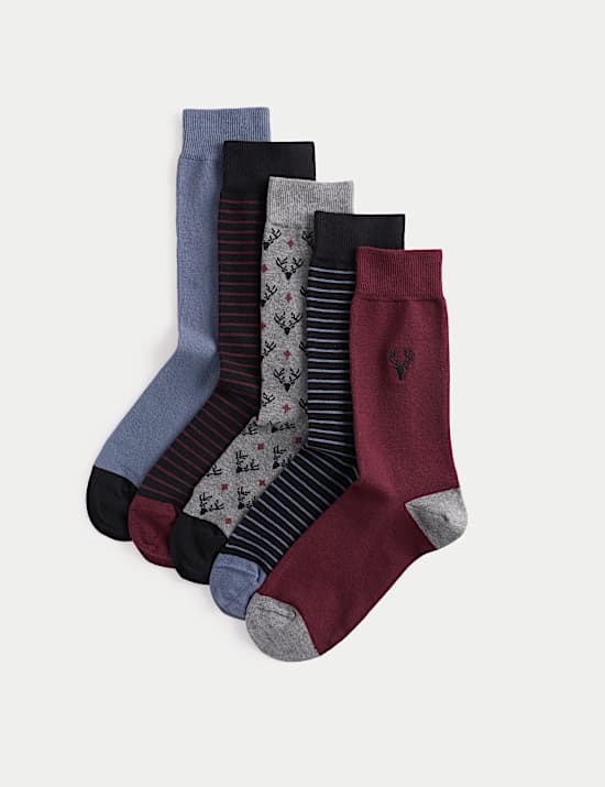 5pk Cool & Fresh™ Stag Cotton Rich Socks