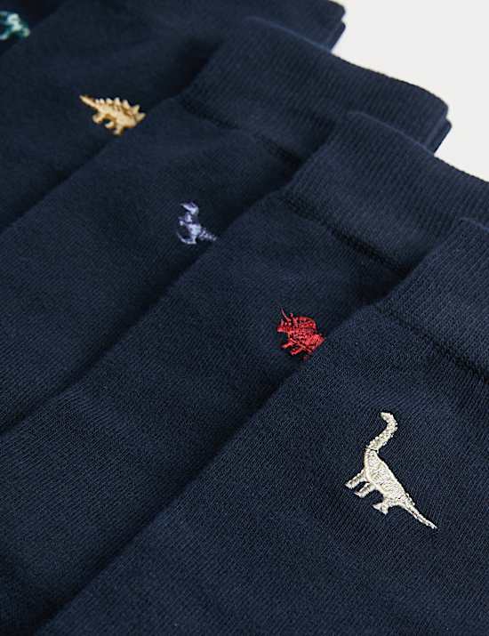 5pk Cool & Fresh™ Dinosaurs Cotton Rich Socks