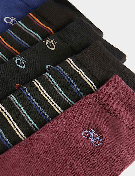 5pk Cool & Fresh™ Bike Cotton Rich Socks