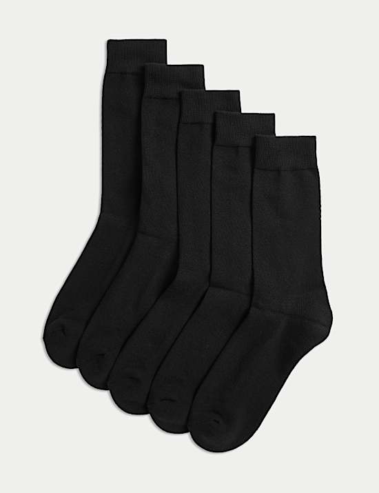 Lot de 5 paires de chaussettes Cool & Fresh&trade; &agrave; semelle matelass&eacute;e