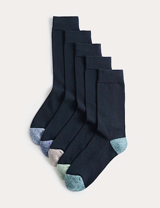 5 Pack Cool & Fresh&trade; Cotton Rich Cushioned Socks