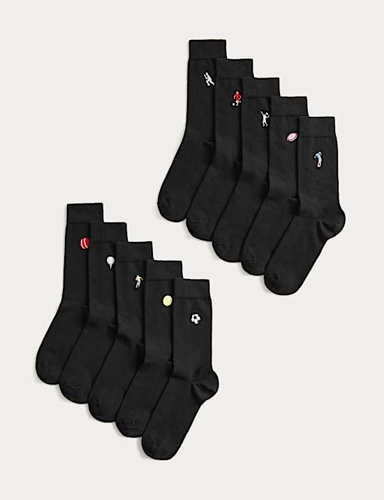 10 Pack Cool & Fresh&trade; Sporty Cotton Rich Socks
