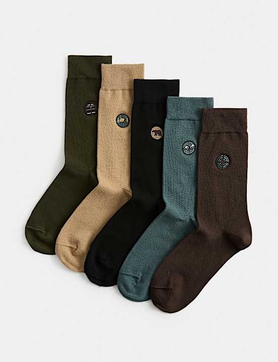 5 Pack Cool & Fresh&trade; Outdoor Cotton Rich Socks