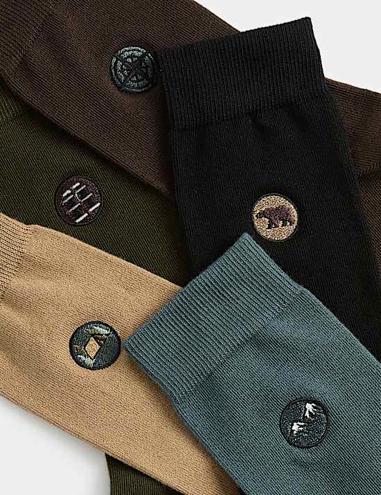 5 Pack Cool & Fresh&trade; Outdoor Cotton Rich Socks