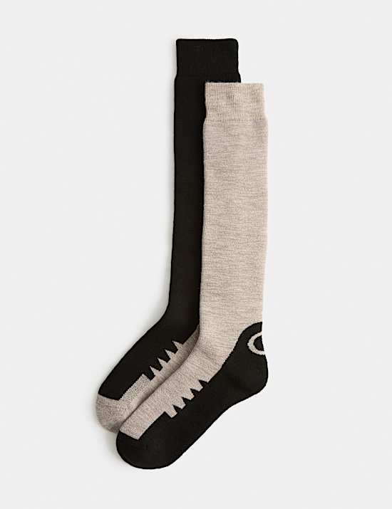 2 Pack Ski Socks with Added Stretch