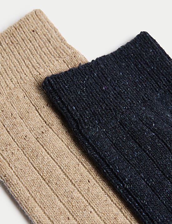 Lot de 2 paires de chaussettes hautes en soie