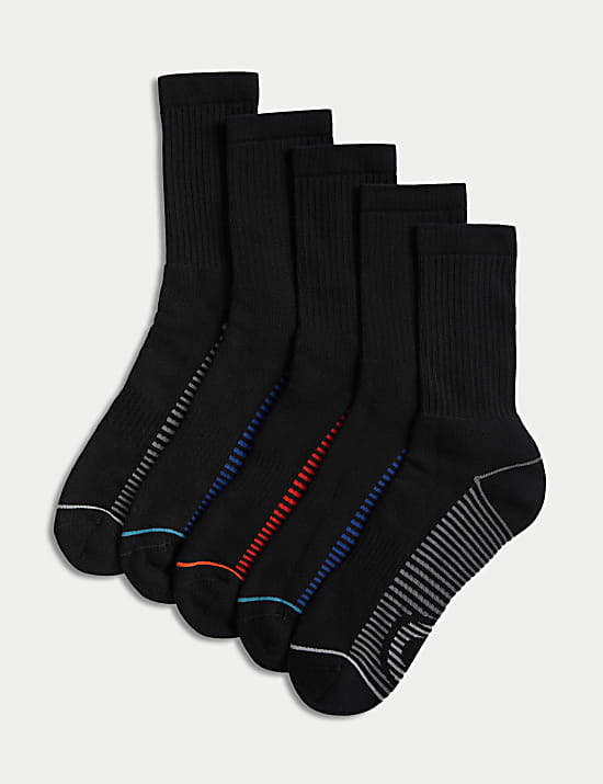 5pk Freshfeet&trade; Cushioned Sports Socks